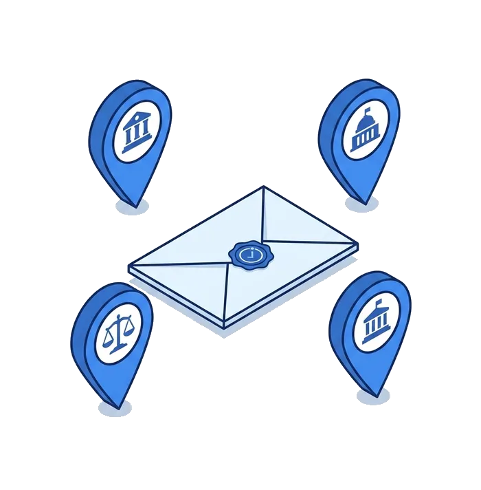Apostilled document delivered worldwide with tracking